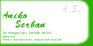 aniko serban business card